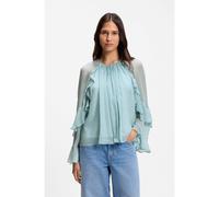 BOSS Chemisier Regular en crêponne légère - Style C_Bradia, 50573224 bleu clair 34