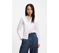 BOSS Chemisier Regular en popeline de coton avec patte de boutonnage invisible - Style Bertyna_Monday, 50543684 Blanc 48