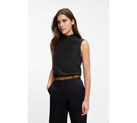 BOSS Chemisier Regular en soie lavée au sable avec lavallière - Style Besei, 50553919 Noir 40