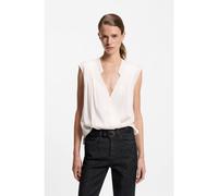 BOSS Chemisier Regular en soie stretch - Style Basina, 50548238 Blanc 42