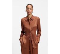 BOSS Chemisier Regular en tissu doux et brillant - Style Beruta2, 50567541 Marron 38