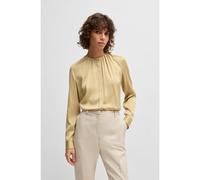 BOSS Chemisier Regular sans col en soie stretch - Style Banorah, 50538481 Beige clair 38A