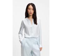 BOSS Chemisier Regular sans col en soie stretch - Style Banorah, 50538481 bleu clair 44
