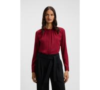 BOSS Chemisier Regular sans col en soie stretch - Style Banorah, 50538481 Rouge sombre 36