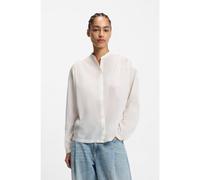 BOSS Chemisier Relaxed en voile de coton - Style C_Bizzan, 50540396 Naturel 36