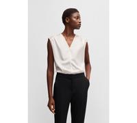 BOSS Chemisier sans manches en satin de soie stretch - Style Binadi, 50540616 Blanc 46