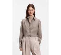 BOSS Chemisier Slim en flanelle de laine et de lin - Style Bannel, 50568064 Brun chiné 40