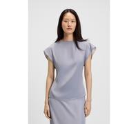 BOSS Chemisier Slim en satin à encolure drapée - Style Bavati, 50541815 Gris chiné 42