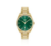 BOSS Cheswick montre à cadran vert à lunette cannelée - Style CHESWICK, 58858243 Couleur dorée pcs.