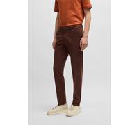 BOSS Chino Slim en gabardine de coton stretch - Style Kaito1, 50487966 Marron foncé 52