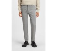 BOSS Chino Tapered en satin de coton stretch - Style Chino_tapered, 50510917 Argent 38/34