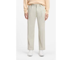 BOSS Chinos en coton mélangé avec pinces et poche plaquée - Style Chino_Straight_PL1, 50568164 Beige clair 30/32