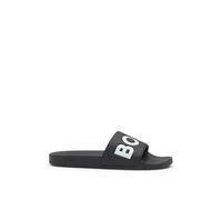 BOSS Mules Aryeh Slid Hommes – confectionnées en Italie avec grand logo – Noir 41