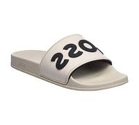 BOSS Claquettes Kirk pour homme fabriquées en Italie avec logo en relief, Blanc., 38 EU