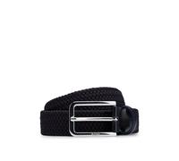 BOSS Ceinture tissée avec garnitures en cuir - Style Clorio_Sz30, 50481026 Bleu foncé 95