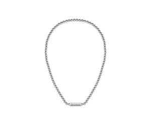 BOSS Collier de perles en acier inoxydable brossé avec fermoir octogonal - Style SPHERE, HB1580656 Couleur argentée pcs.
