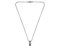 BOSS Collier en acier inoxydable noir avec pendentif à effet rayé - Style BROOKS, HB1580834 Gris sombre pcs.