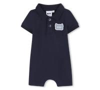 Boss - Combishort À Boutons - Bleu Cargo - Garçon - 3 Mois