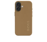 BOSS Coque iPhone 16 camel mate à logo en relief - Style Case for iPhone 16 Edge Camel, 58684009 Brun chiné pcs.
