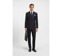 BOSS Costume deux pièces Slim en laine vierge à rayures - Style H-Huge-2pcs-DB-254, 50551756 Bleu foncé 102