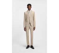 BOSS Costume Regular en laine vierge à micro motif - Style H-Jeckson-2Pcs-253, 50546069 Naturel 54