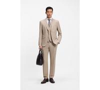BOSS Costume Regular trois pièces en laine stretch à motif - Style H-Jeckson-3Pcs-253, 50558712 Beige 50