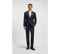 BOSS Costume Slim deux pièces en laine vierge à motif - Style L-Harvers-2Pcs-241, 50549626 Bleu foncé 52