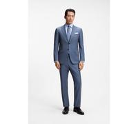 BOSS Costume Slim deux pièces en mohair stretch à motif - Style H-Huge-2Pcs-263, 50567237 Bleu 52