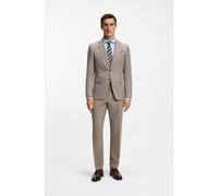 BOSS Costume Slim deux pièces en tissu stretch à micro motif - Style H-Huge-2Pcs-253, 50557252 Beige 48
