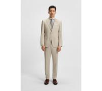 BOSS Costume Slim en laine stretch à carreaux - Style H-Huge-2Pcs-Peak-253, 50546099 Naturel 54