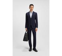BOSS Costume Slim en laine stretch infroissable à carreaux - Style P-Huge-2Pcs-252, 50546092 Bleu foncé 56