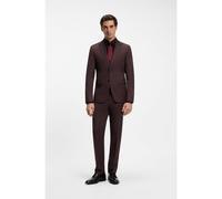 BOSS Costume Slim en laine vierge à micro motif - Style H-Houston-2Pcs-263, 50576182 Rouge sombre 48