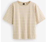 BOSS Cream Stripe Jersey T-Shirt