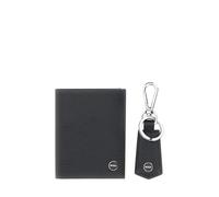 BOSS Cuir étui pour Carte de crédit Porte-clés Gift Set Bifold Wallet/Keyring Black Noir