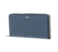BOSS Cuir Porte-Monnaie Numah Ziparound Wallet Open Blue Bleu pétrole