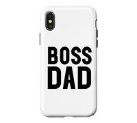 Boss Dad Men Dad Boss Hombre Papa Bossy Daddy Boss Father Coque pour iPhone X/XS