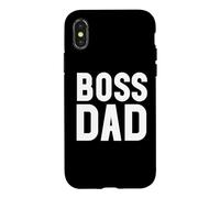 Boss Dad Mens Dad Boss Hombre Papa Bossy Daddy Boss Father Coque pour iPhone X/XS