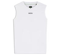 BOSS Débardeur Actif en tissu stretch avec rayures au dos - Style Tank TOC, 50543351 Blanc L