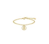 BOSS Jewelry Bracelet avec Pendentif pour Femme Collection DOUBLE B DIVINE en Acier Inoxydable avec Placage Ionique Or Jaune orné de Cristaux - 1580807