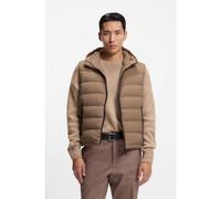 BOSS Doudoune à capuche sans manches déperlante avec garnissage en duvet - Style L-Damest, 50548618 Brun chiné 44