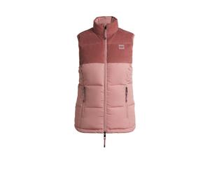 BOSS Doudoune d’équitation imperméable sans manches avec finition en velours côtelé - Style VIOLA CORD PUFFER VEST, B6W1403 Rose clair XS