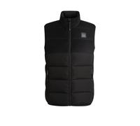 BOSS Doudoune d’équitation sans manches matelassée et imperméable avec empiècement en velours côtelé - Style ARTHUR CORD PUFFER VEST, B6M1402 Noir S