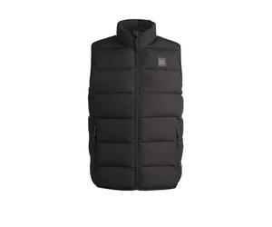 BOSS Doudoune d’équitation sans manches matelassée et imperméable avec empiècement - Style ARTHUR CORD PUFFER VEST, B6M1402 Marron foncé S