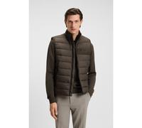 BOSS Doudoune déperlante sans manches à logo ton sur ton - Style H-Cenito, 50518375 Vert sombre 52