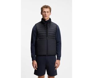 BOSS Doudoune sans manches déperlante avec détails réfléchissants décoratifs - Style V_Urbanex Vest, 50545867 Bleu foncé S