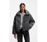 BOSS Doudoune zippée en tissu brillant - Style C_Padilena, 50548035 Gris sombre 38