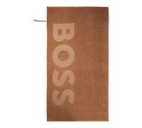 BOSS Drap de plage en velours de coton à logo sculpté - Style ZUMA Camel Beach towel 100, BEAT-ZUMA Brun chiné ONESI