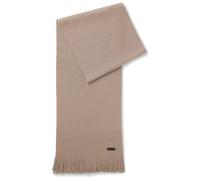 BOSS Écharpe en maille en laine vierge avec logo - Style Albas, 50495340 Brun chiné pcs.
