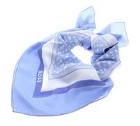 BOSS Écharpe bleu clair blanc pour femme Lain Scarf 90X90 Bright Blue 263151