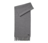 BOSS Écharpe en laine confectionnée en Italie avec patch logoté - Style Naster_35*180, 50517218 Gris sombre pcs.